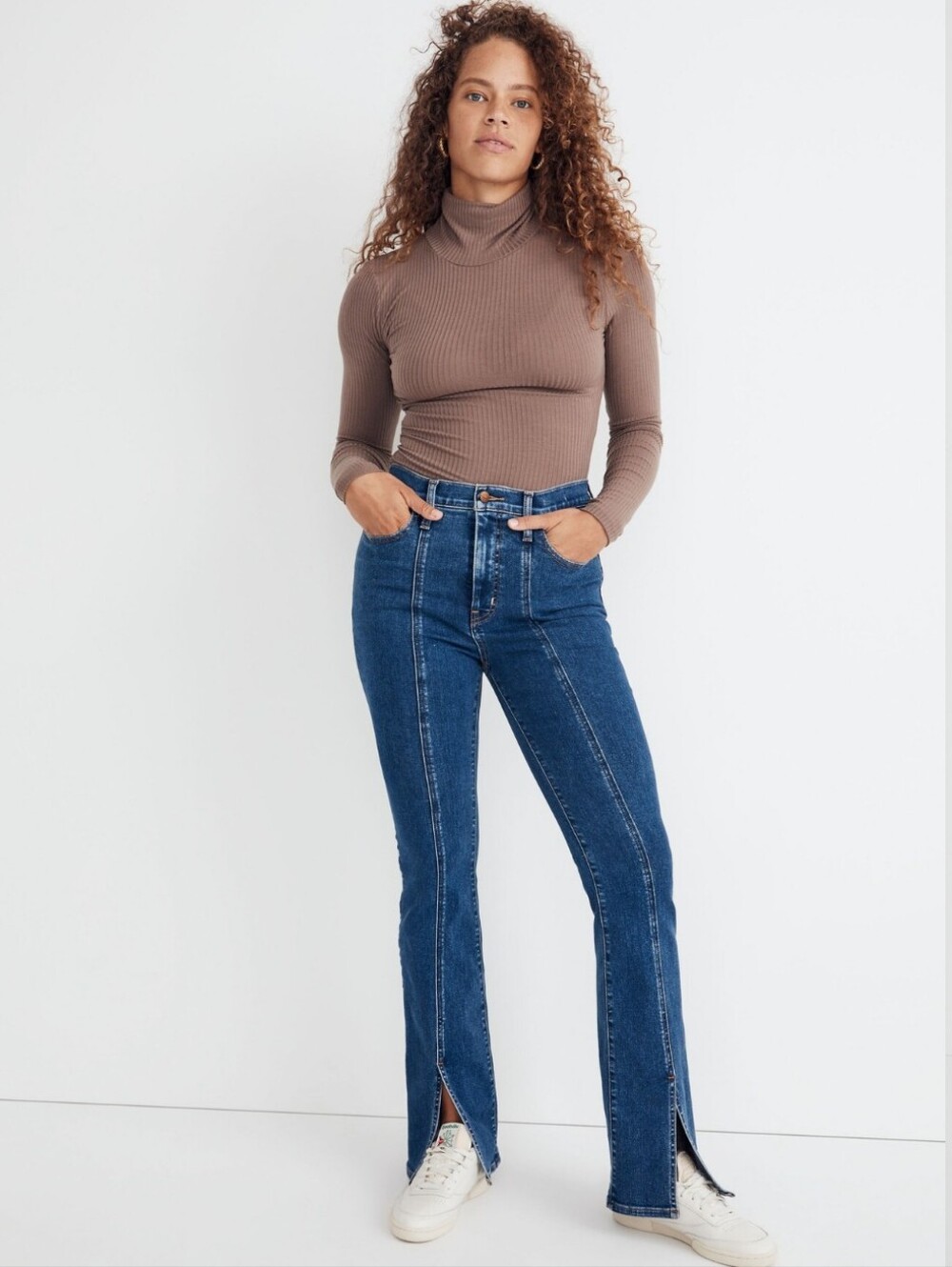 Madewell Roadtripper Skinny Flare Split Hem Sevier Wash Hi Rise Jeans NF138 8/29
